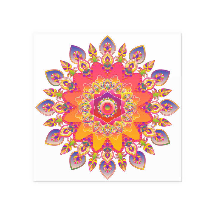 Colorful Mandala Wall Art - Abstract Geometric Design Poster - Blululi