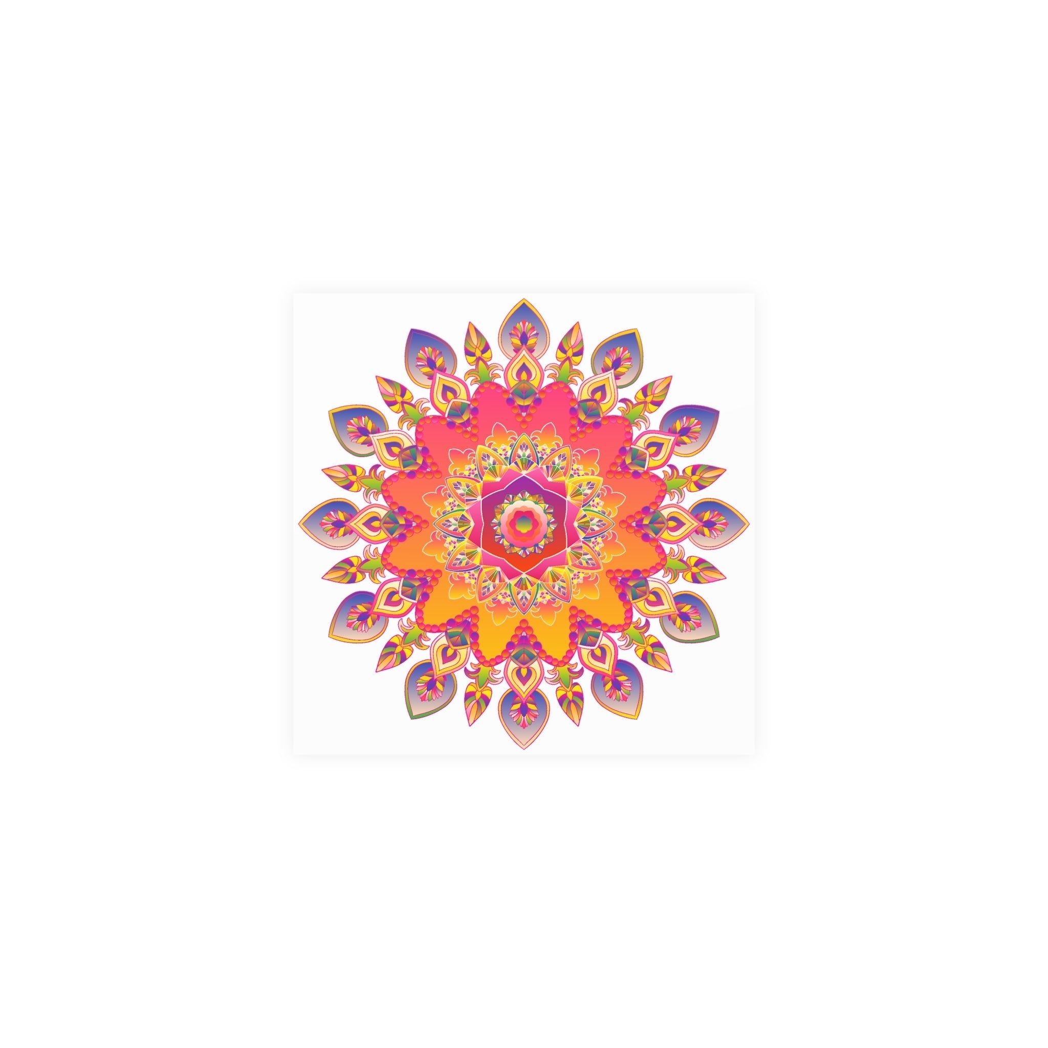 Colorful Mandala Wall Art - Abstract Geometric Design Poster - Blululi