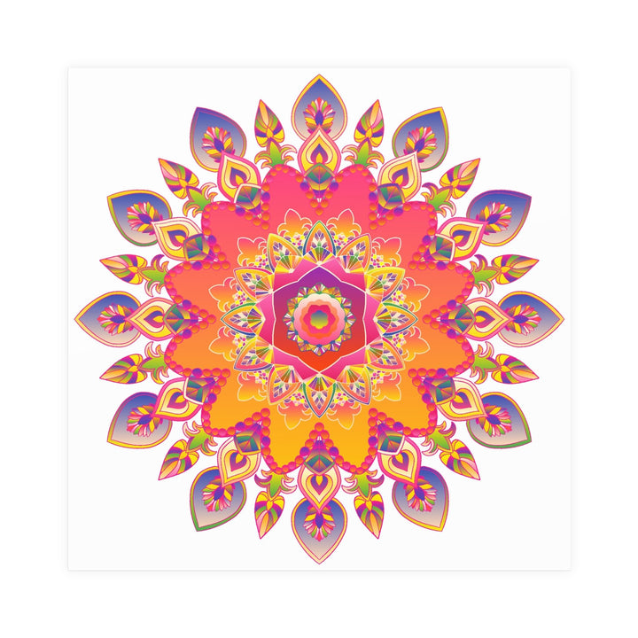 Colorful Mandala Wall Art - Abstract Geometric Design Poster - Blululi