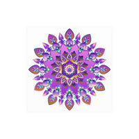 Colorful Mandala Wall Art - Purple & Blue Poster - Blululi