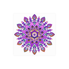 Colorful Mandala Wall Art - Purple & Blue Poster - Blululi