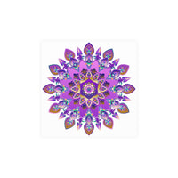 Colorful Mandala Wall Art - Purple & Blue Poster - Blululi