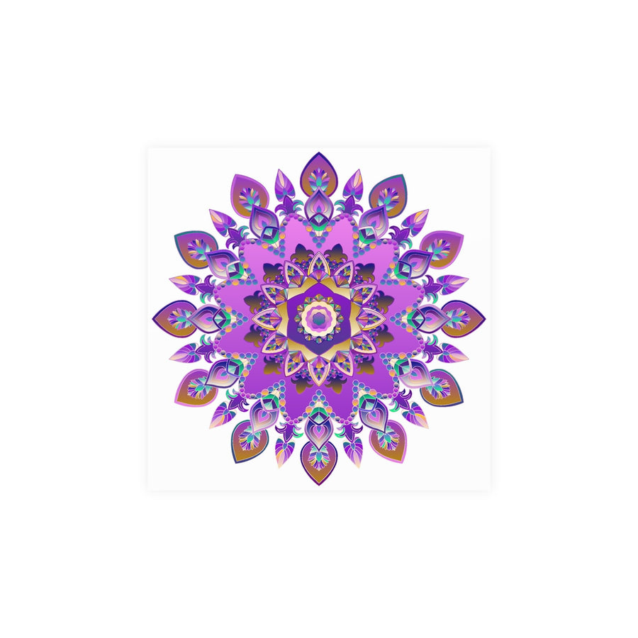 Colorful Mandala Wall Art - Purple & Blue Poster - Blululi