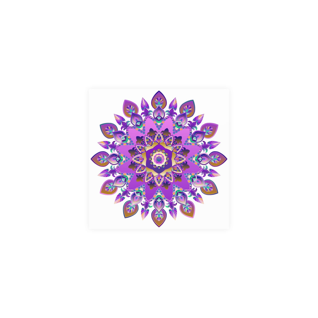 Colorful Mandala Wall Art - Purple & Blue Poster - Blululi