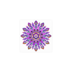 Colorful Mandala Wall Art - Purple & Blue Poster - Blululi