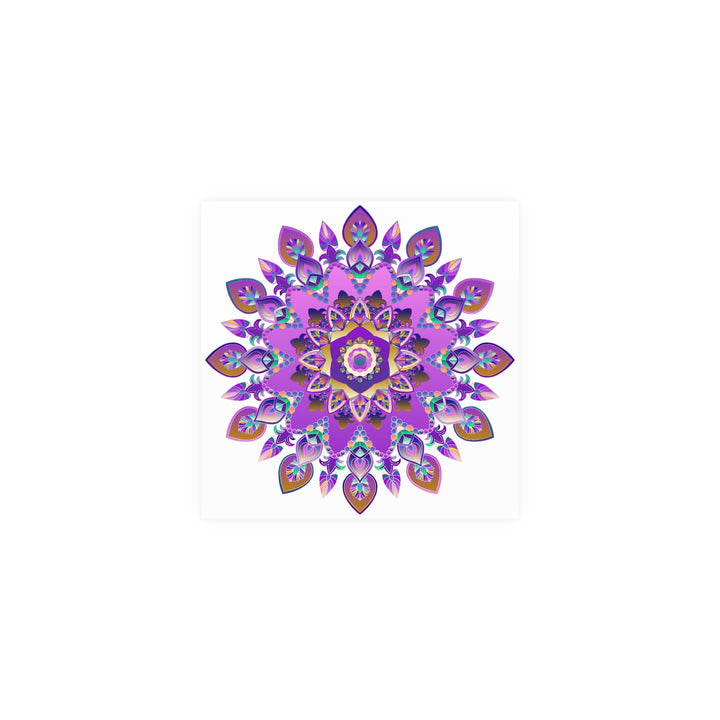 Colorful Mandala Wall Art - Purple & Blue Poster - Blululi