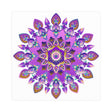 Colorful Mandala Wall Art - Purple & Blue Poster - Blululi