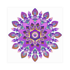 Colorful Mandala Wall Art - Purple & Blue Poster - Blululi