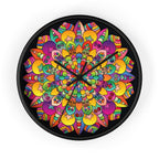 Colorful Mandala Wall Clock Home Decor - Blululi
