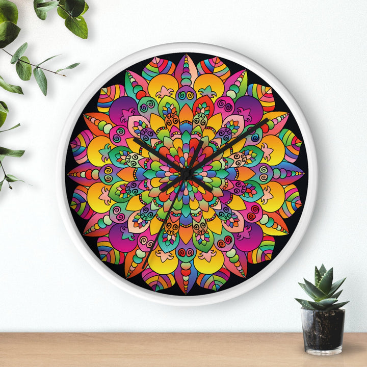 Colorful Mandala Wall Clock Home Decor - Blululi