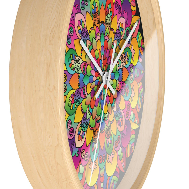 Colorful Mandala Wall Clock Home Decor - Blululi