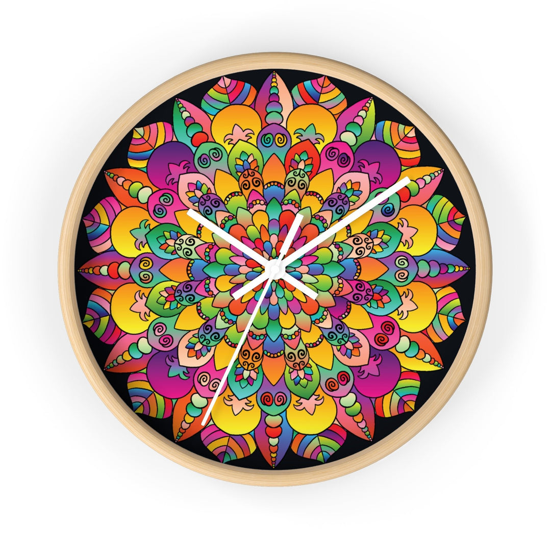 Colorful Mandala Wall Clock Home Decor - Blululi