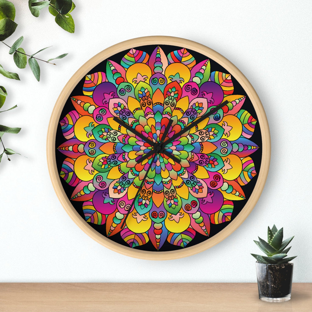 Colorful Mandala Wall Clock Home Decor - Blululi
