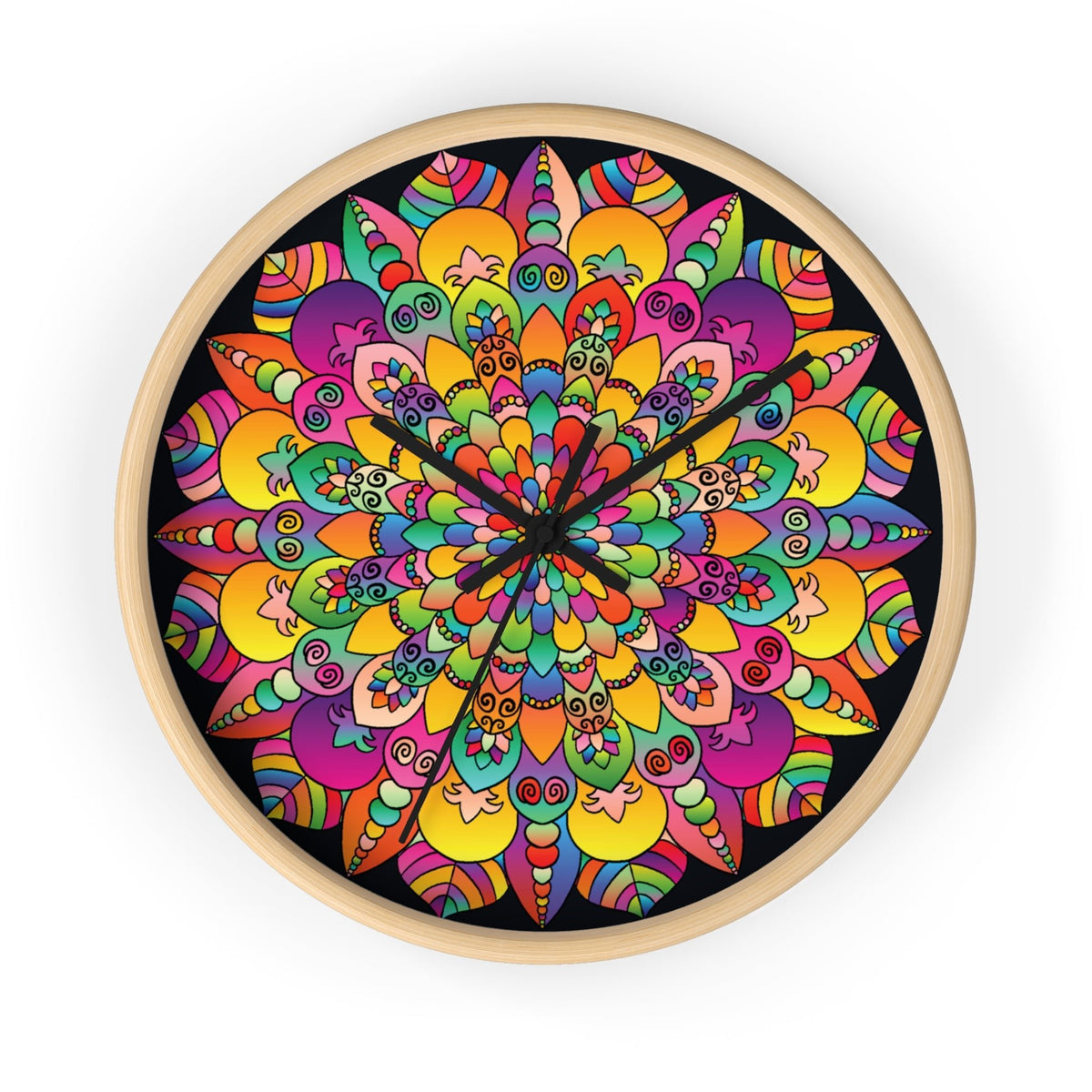 Colorful Mandala Wall Clock Home Decor - Blululi