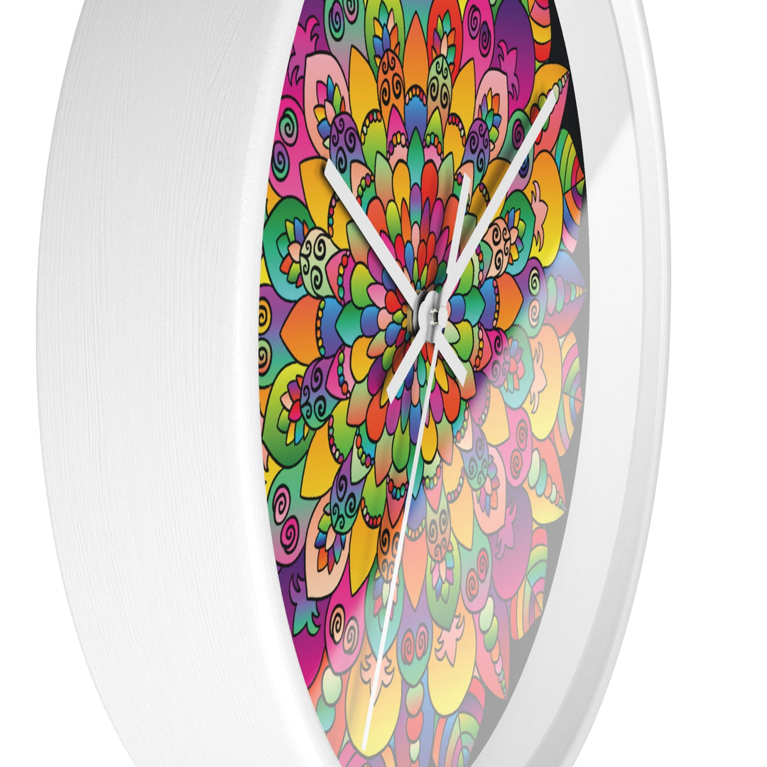 Colorful Mandala Wall Clock Home Decor - Blululi
