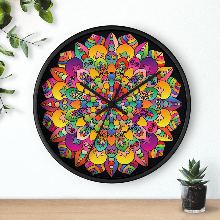 Colorful Mandala Wall Clock Home Decor - Blululi