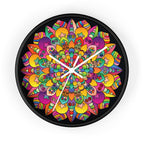 Colorful Mandala Wall Clock Home Decor - Blululi