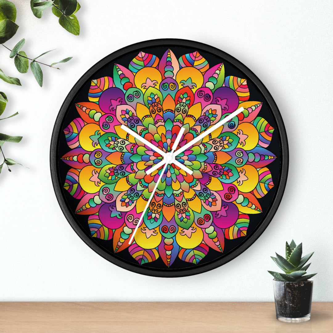 Colorful Mandala Wall Clock Home Decor - Blululi