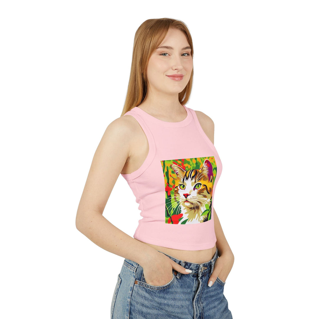 Colorful Savana Cat Tank Top - Whimsical Design Tank Top - Blululi