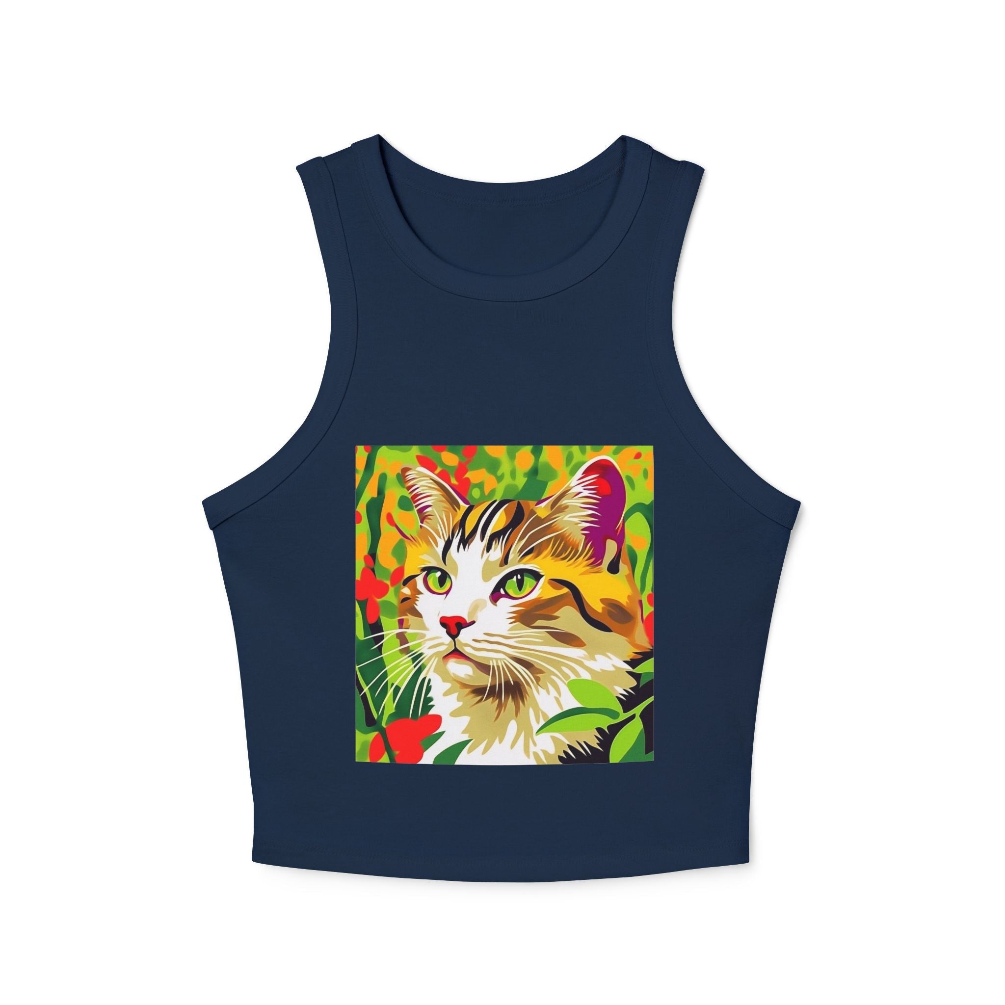 Colorful Savana Cat Tank Top - Whimsical Design Tank Top - Blululi