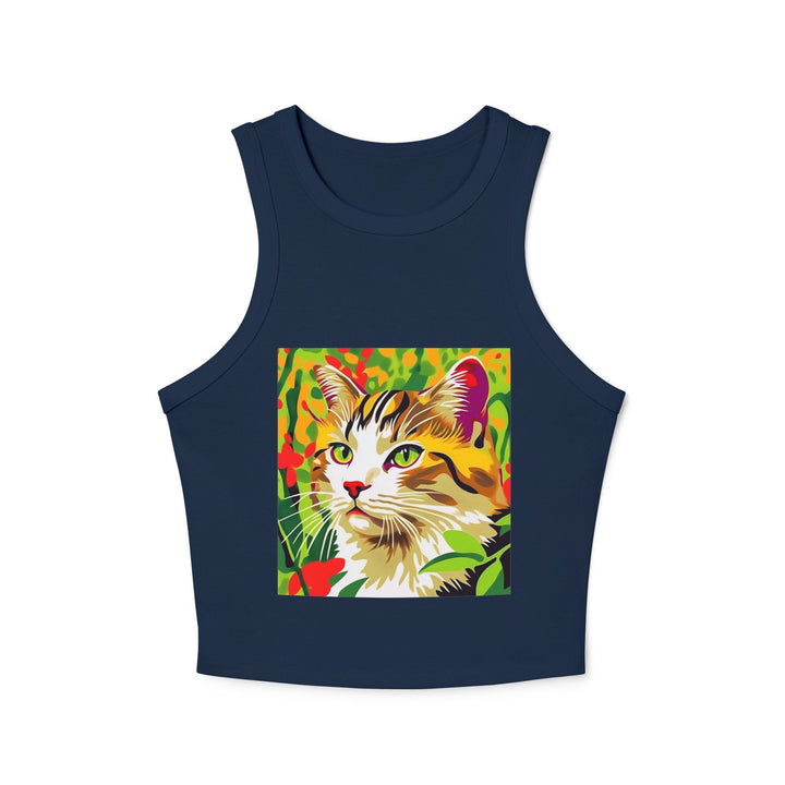 Colorful Savana Cat Tank Top - Whimsical Design Tank Top - Blululi