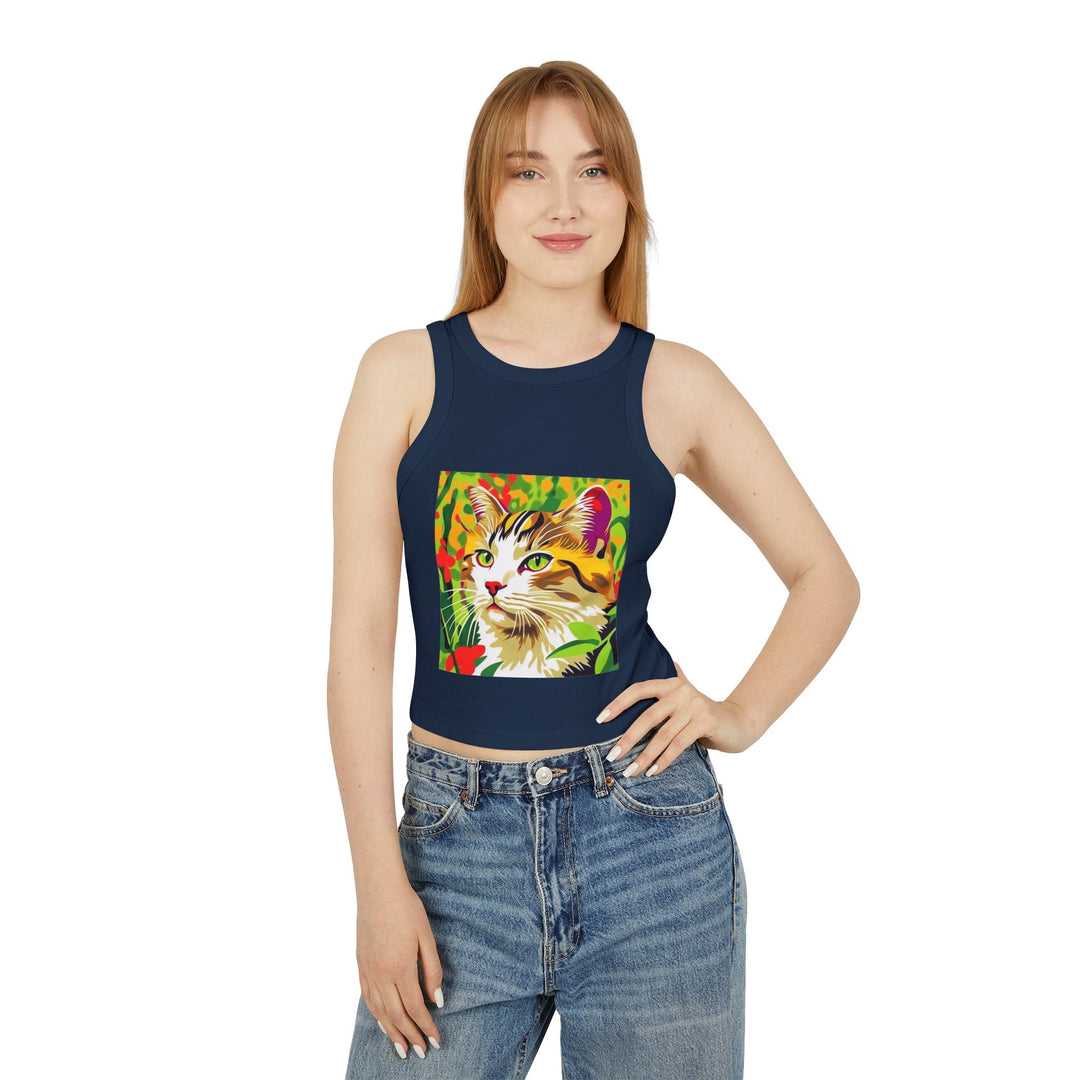 Colorful Savana Cat Tank Top - Whimsical Design Tank Top - Blululi