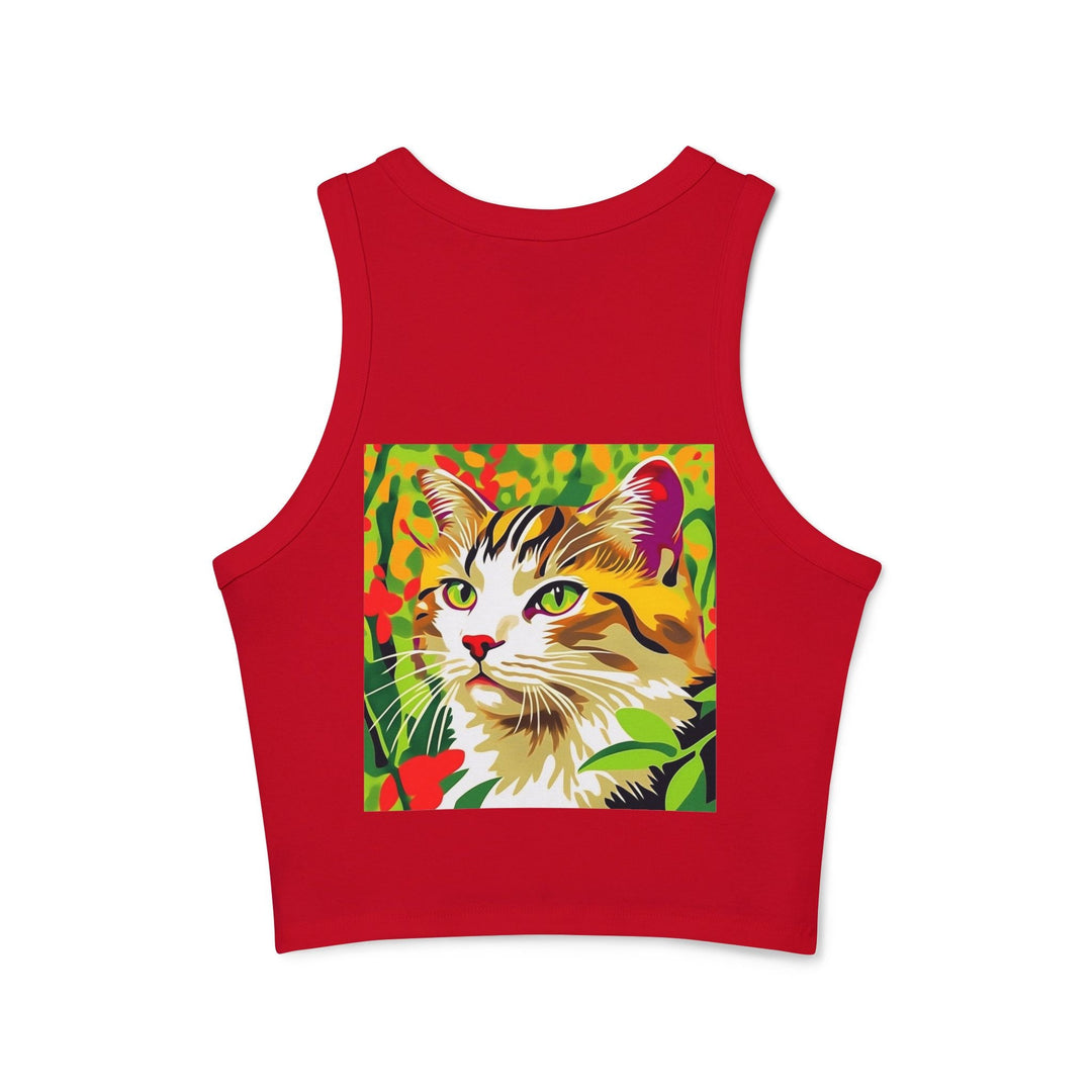 Colorful Savana Cat Tank Top - Whimsical Design Tank Top - Blululi