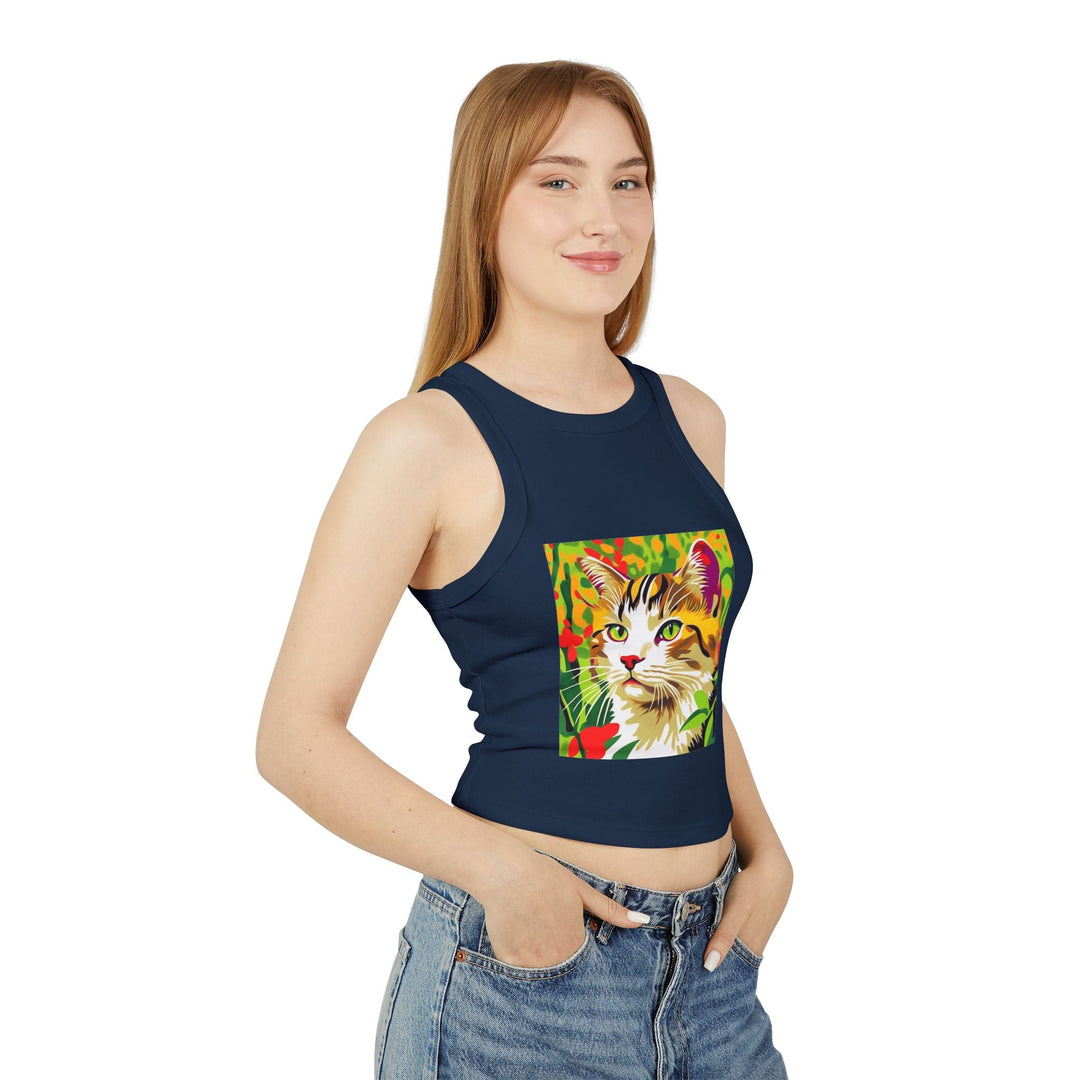 Colorful Savana Cat Tank Top - Whimsical Design Tank Top - Blululi