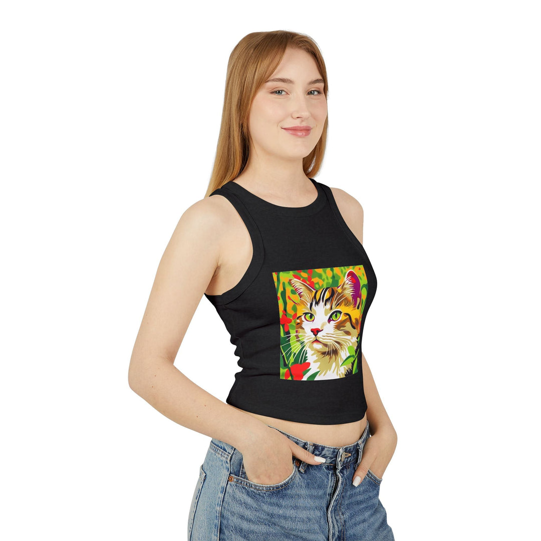 Colorful Savana Cat Tank Top - Whimsical Design Tank Top - Blululi