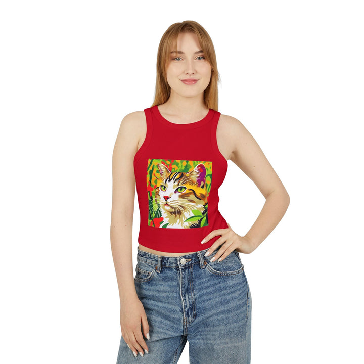 Colorful Savana Cat Tank Top - Whimsical Design Tank Top - Blululi