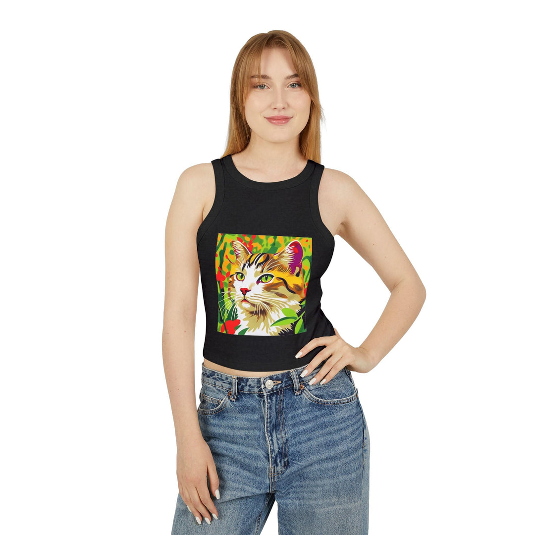 Colorful Savana Cat Tank Top - Whimsical Design Tank Top - Blululi