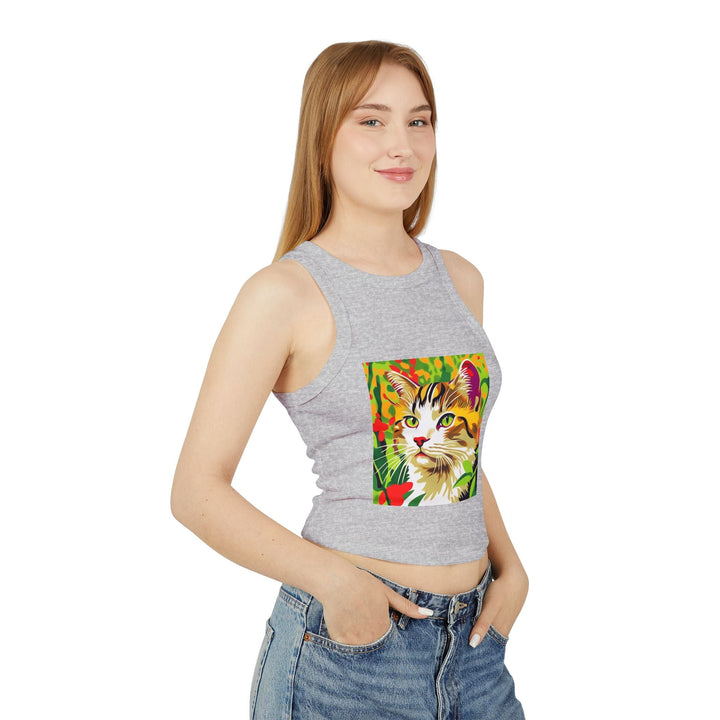 Colorful Savana Cat Tank Top - Whimsical Design Tank Top - Blululi