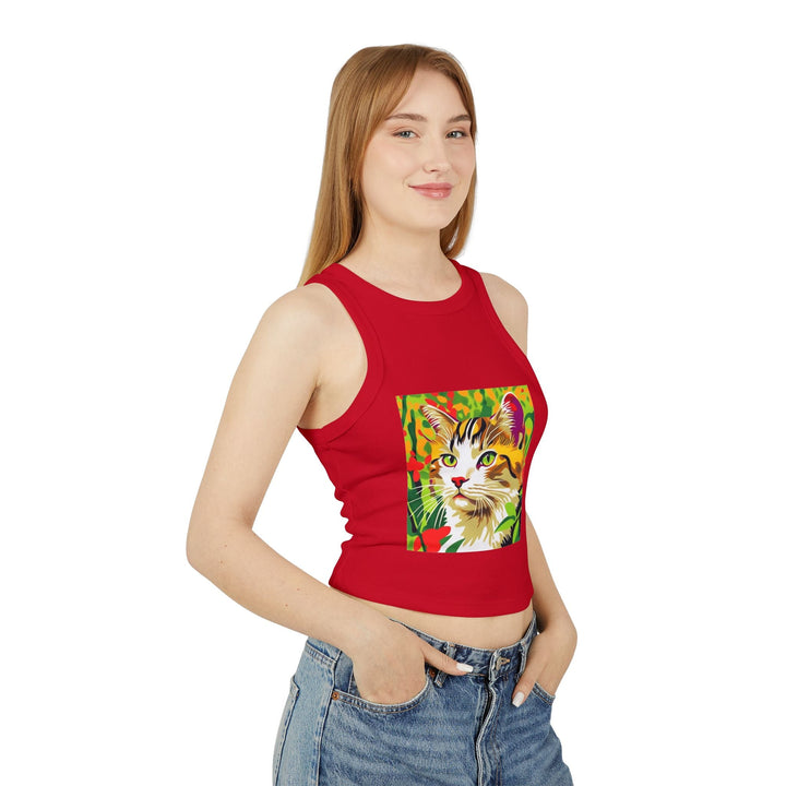 Colorful Savana Cat Tank Top - Whimsical Design Tank Top - Blululi