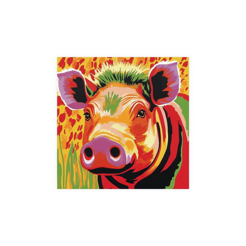 Colorful Warthog Portrait - Savanna Animal Art Poster Poster - Blululi