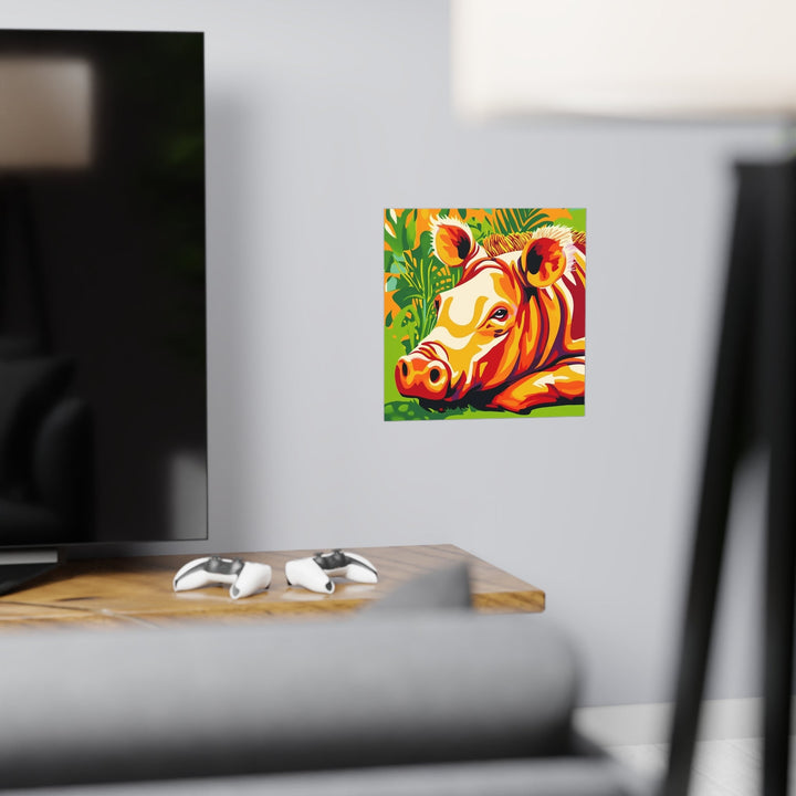 Colorful Wild Boar Jungle Poster Art Print Warthog Poster - Blululi