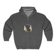 Curious Kitten Hoodie - Black Cat & Flowers Hoodie - Blululi