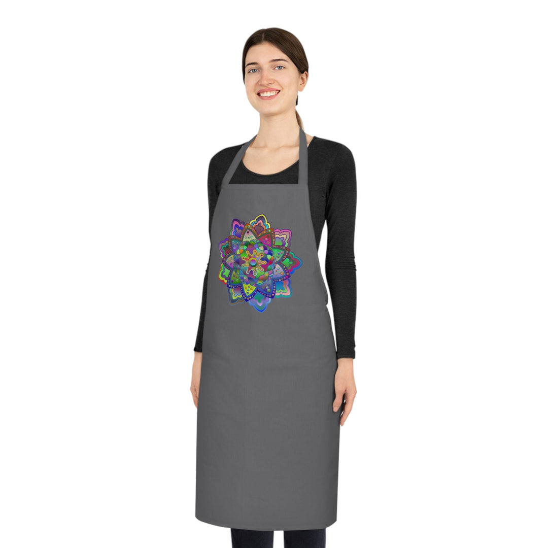 Custom Cotton Apron with Hand - Drawn Mandalas - Perfect for Chefs and Home Cooks - Blululi