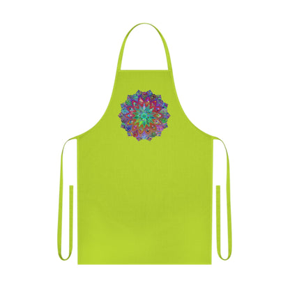 Custom Cotton Apron with Hand - Drawn Mandalas - Perfect for Chefs and Home Cooks - Blululi