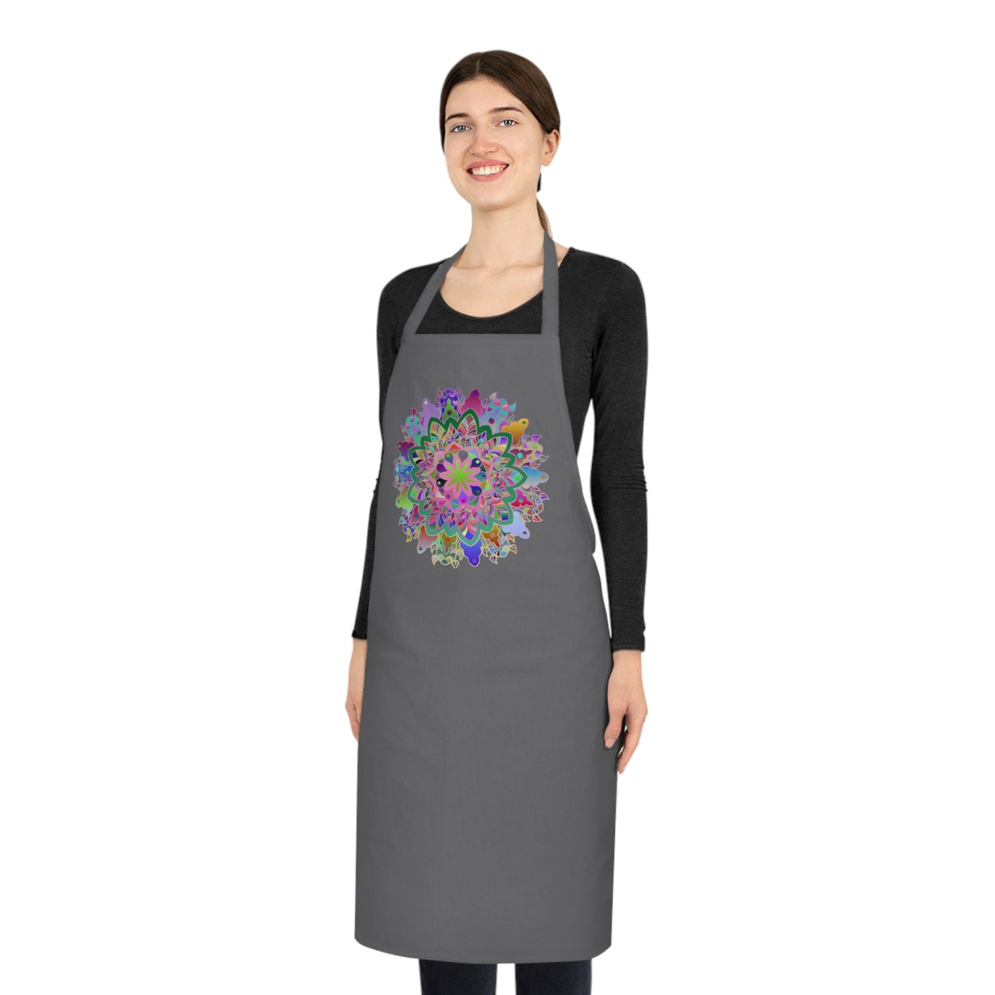 Custom Cotton Apron with Hand - Drawn Mandalas - Perfect for Chefs and Home Cooks - Blululi