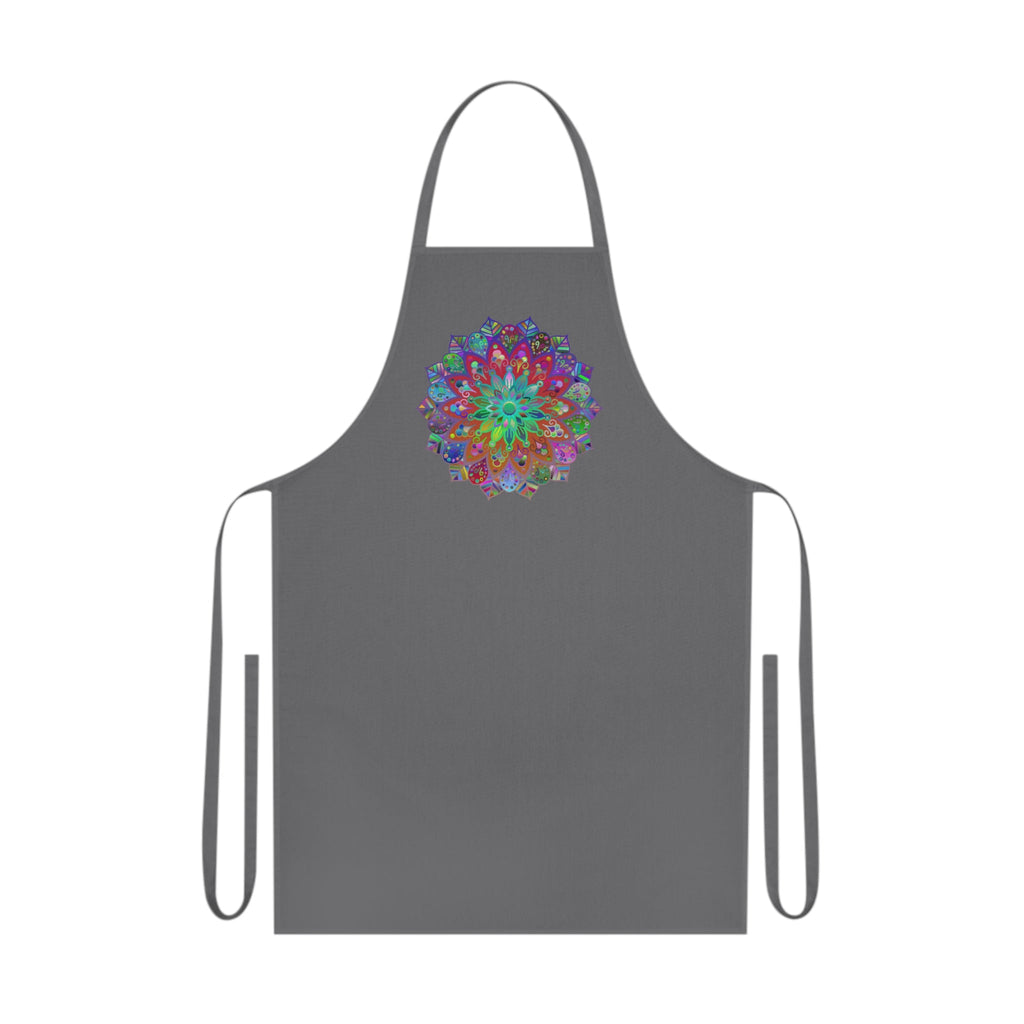 Custom Cotton Apron with Hand - Drawn Mandalas - Perfect for Chefs and Home Cooks - Blululi