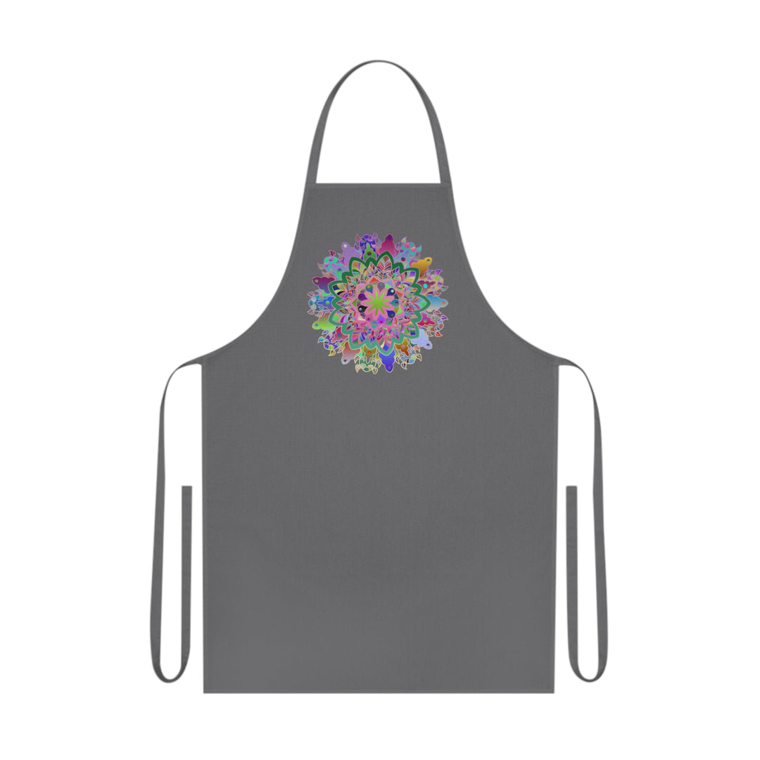 Custom Cotton Apron with Hand - Drawn Mandalas - Perfect for Chefs and Home Cooks - Blululi