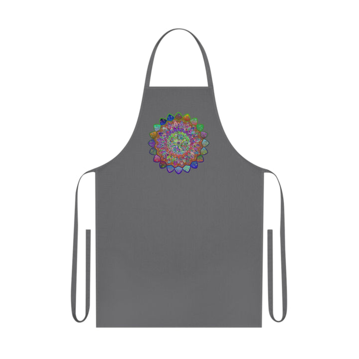 Custom Cotton Apron with Hand - Drawn Mandalas - Perfect for Chefs and Home Cooks - Blululi