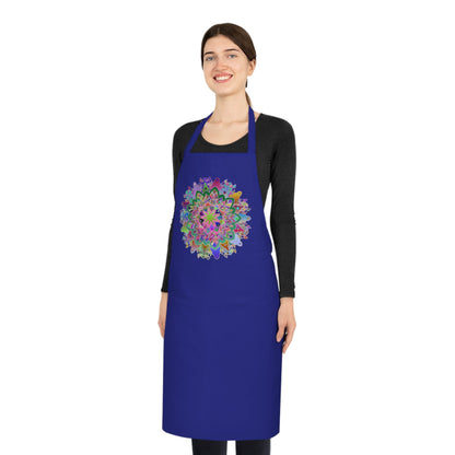 Custom Cotton Apron with Hand - Drawn Mandalas - Perfect for Chefs and Home Cooks - Blululi