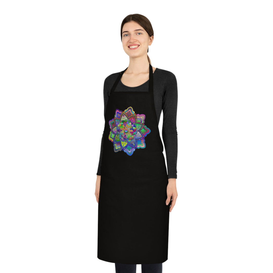 Custom Cotton Apron with Hand - Drawn Mandalas - Perfect for Chefs and Home Cooks - Blululi