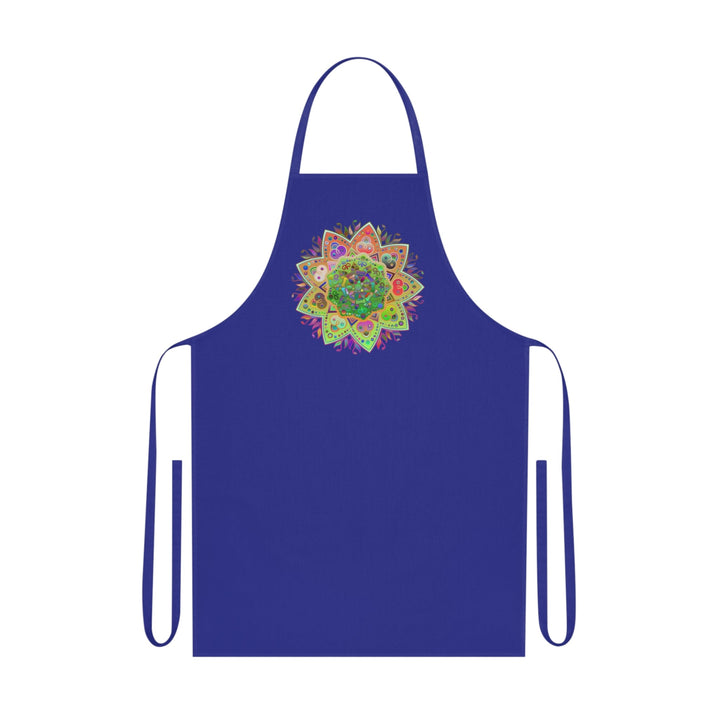 Custom Cotton Apron with Hand - Drawn Mandalas - Perfect for Chefs and Home Cooks - Blululi