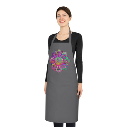 Custom Cotton Apron with Hand - Drawn Mandalas - Perfect for Chefs and Home Cooks - Blululi