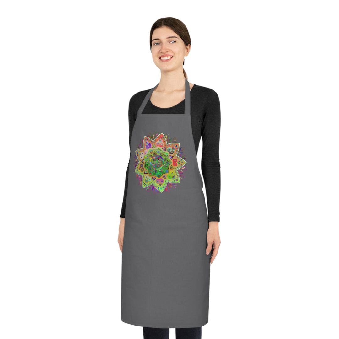 Custom Cotton Apron with Hand - Drawn Mandalas - Perfect for Chefs and Home Cooks - Blululi