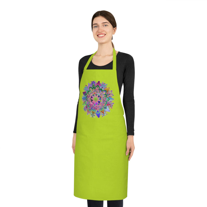 Custom Cotton Apron with Hand - Drawn Mandalas - Perfect for Chefs and Home Cooks - Blululi