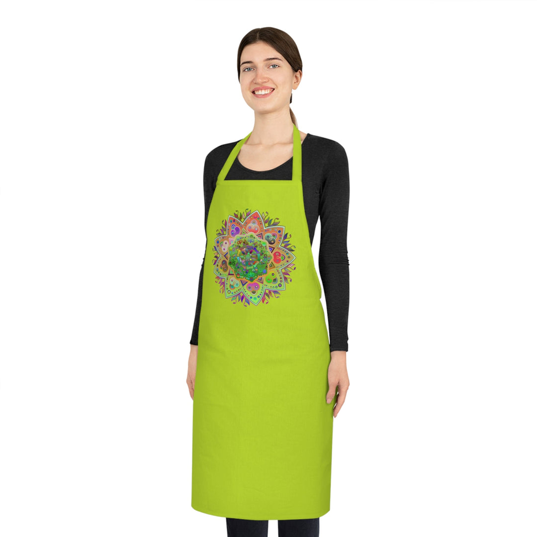 Custom Cotton Apron with Hand - Drawn Mandalas - Perfect for Chefs and Home Cooks - Blululi