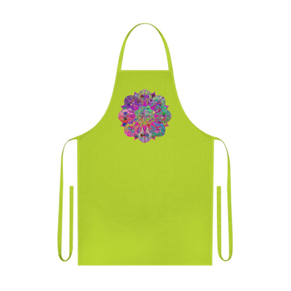 Custom Cotton Apron with Hand - Drawn Mandalas - Perfect for Chefs and Home Cooks - Blululi